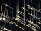 Linear Glass Rod Scatter Chandelier