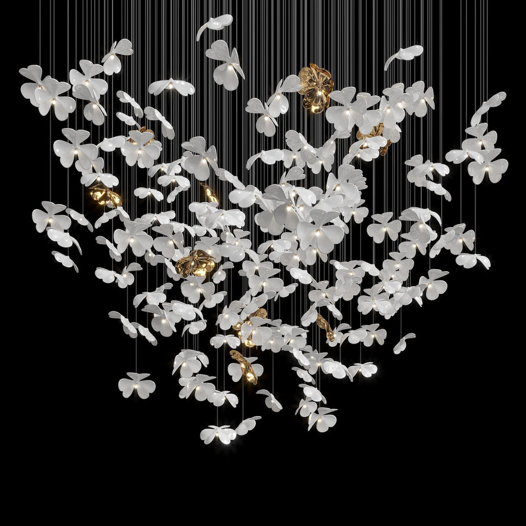 White Butterfly Cloud Chandelier