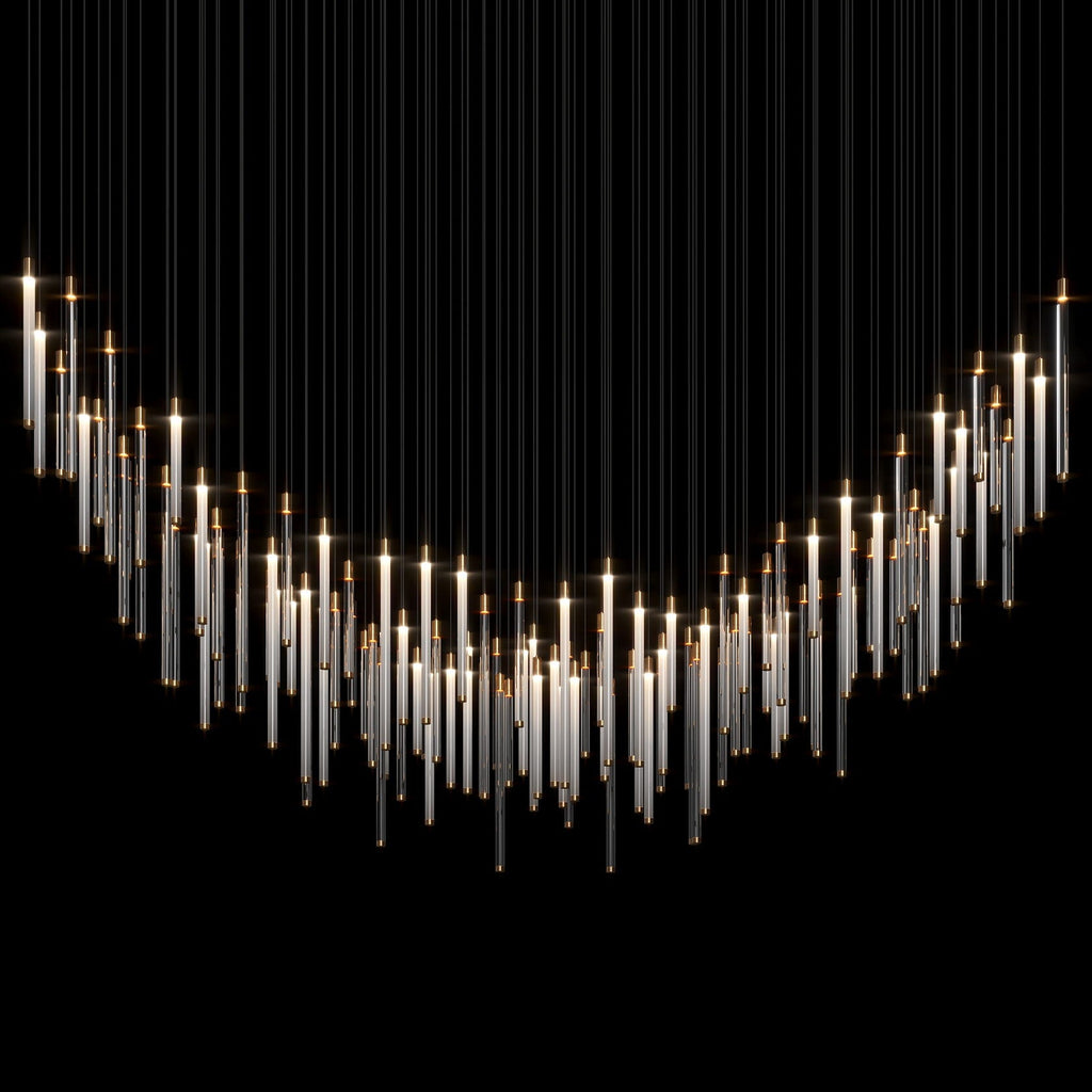Linear Tube Rain Chandelier
