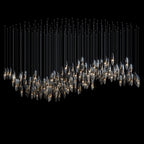 Smoke Capsule Wave Chandelier