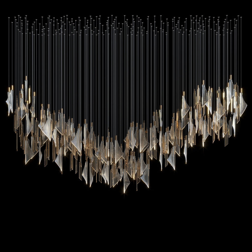 Crystal Sail Cascade Chandelier