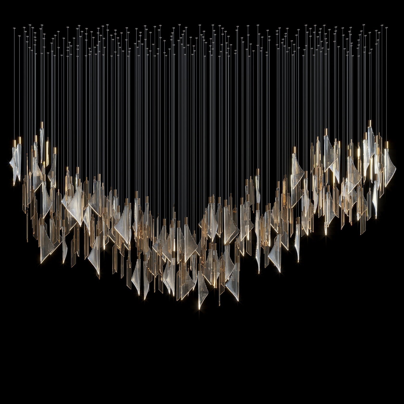 Crystal Sail Cascade Chandelier