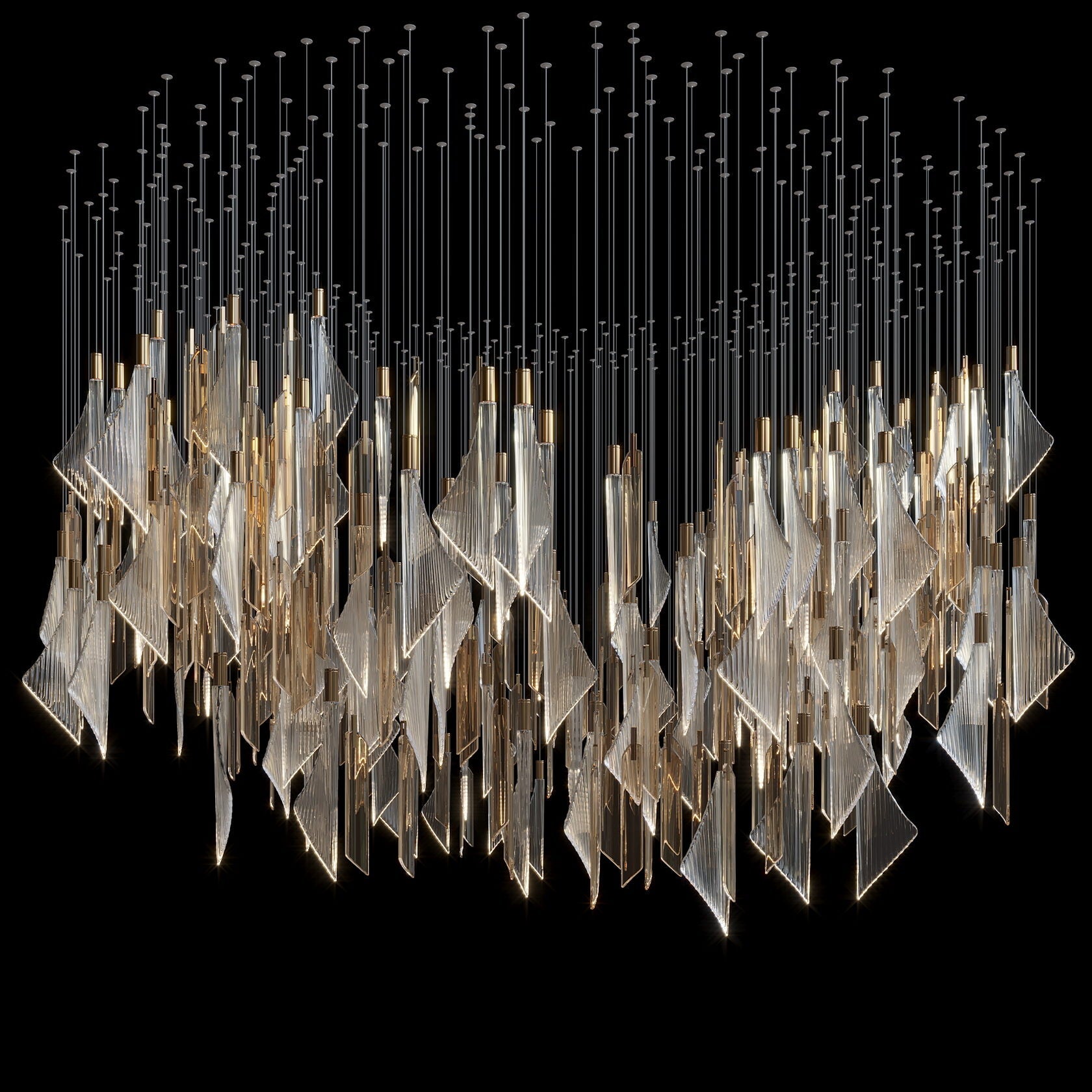 Crystal Sail Cascade Chandelier
