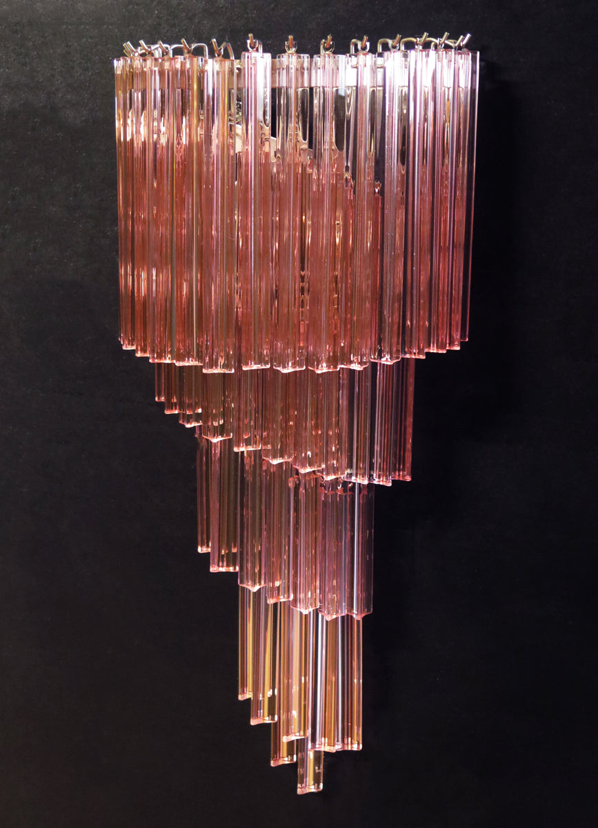 Murano Wall Lamp | 41 Pink Prism Glass | Set of 2