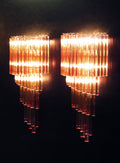 Murano Wall Lamp | 41 Pink Prism Glass | Set of 2