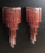 Murano Wall Lamp | 41 Pink Prism Glass | Set of 2