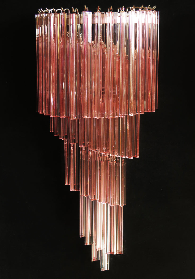 Murano Wall Lamp | 41 Pink Prism Glass | Set of 2