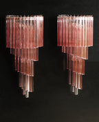 Murano Wall Lamp | 41 Pink Prism Glass | Set of 2