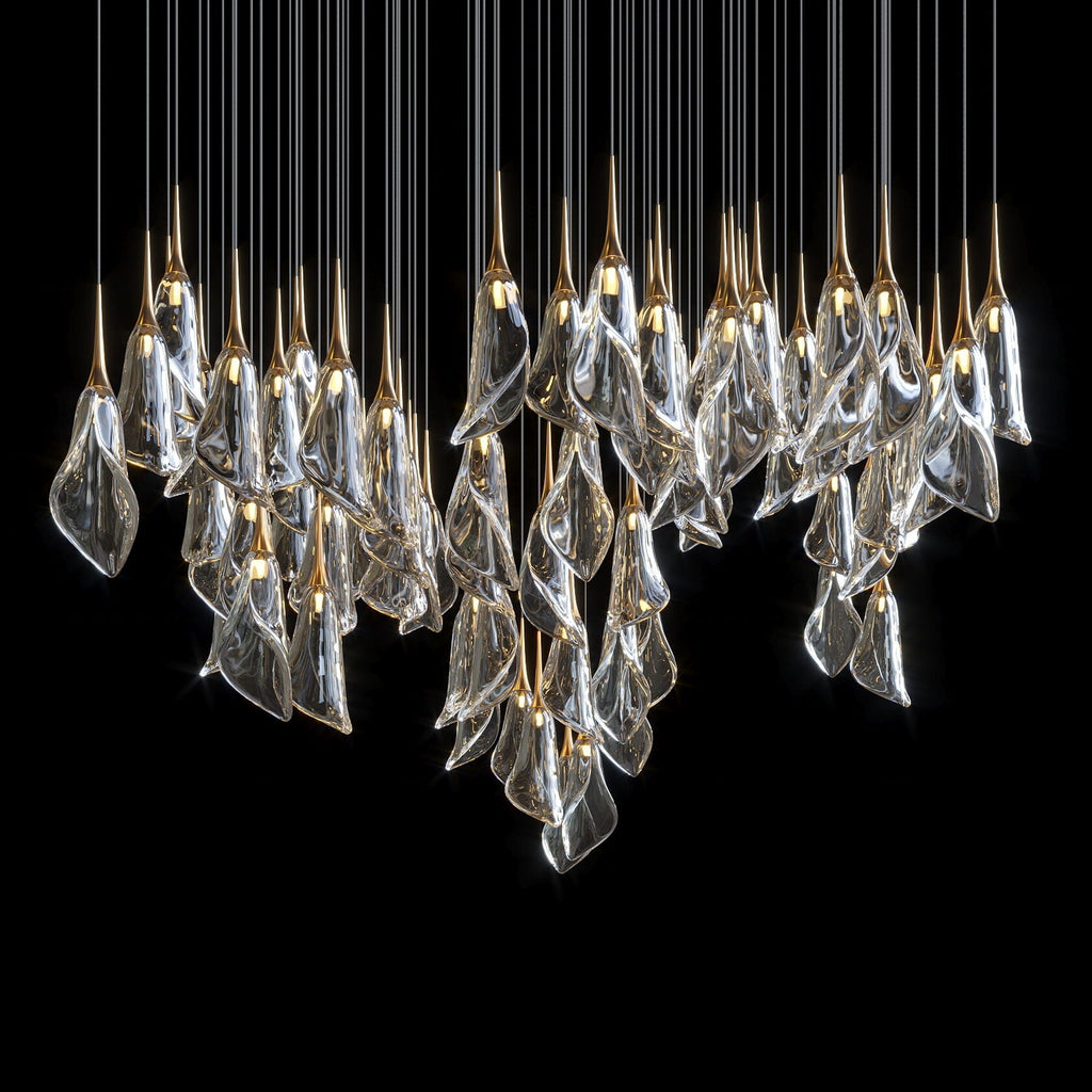 Crystal Petal Drop Chandelier