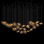 Amber Ruffle Bloom Chandelier