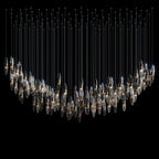 Smoke Capsule Wave Chandelier