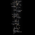 Crystal Beam Grid Chandelier