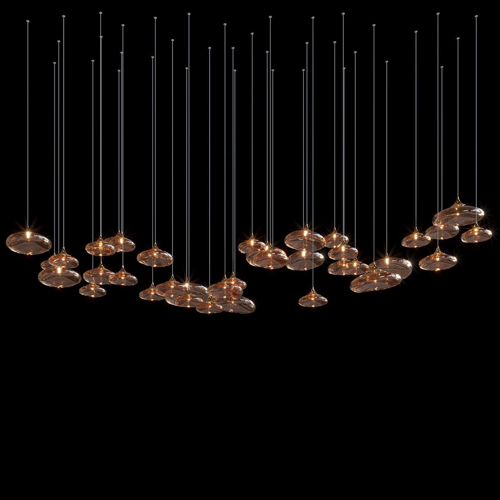 Smoke Saucer Drift Chandelier