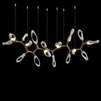 White Orbital Branch Chandelier
