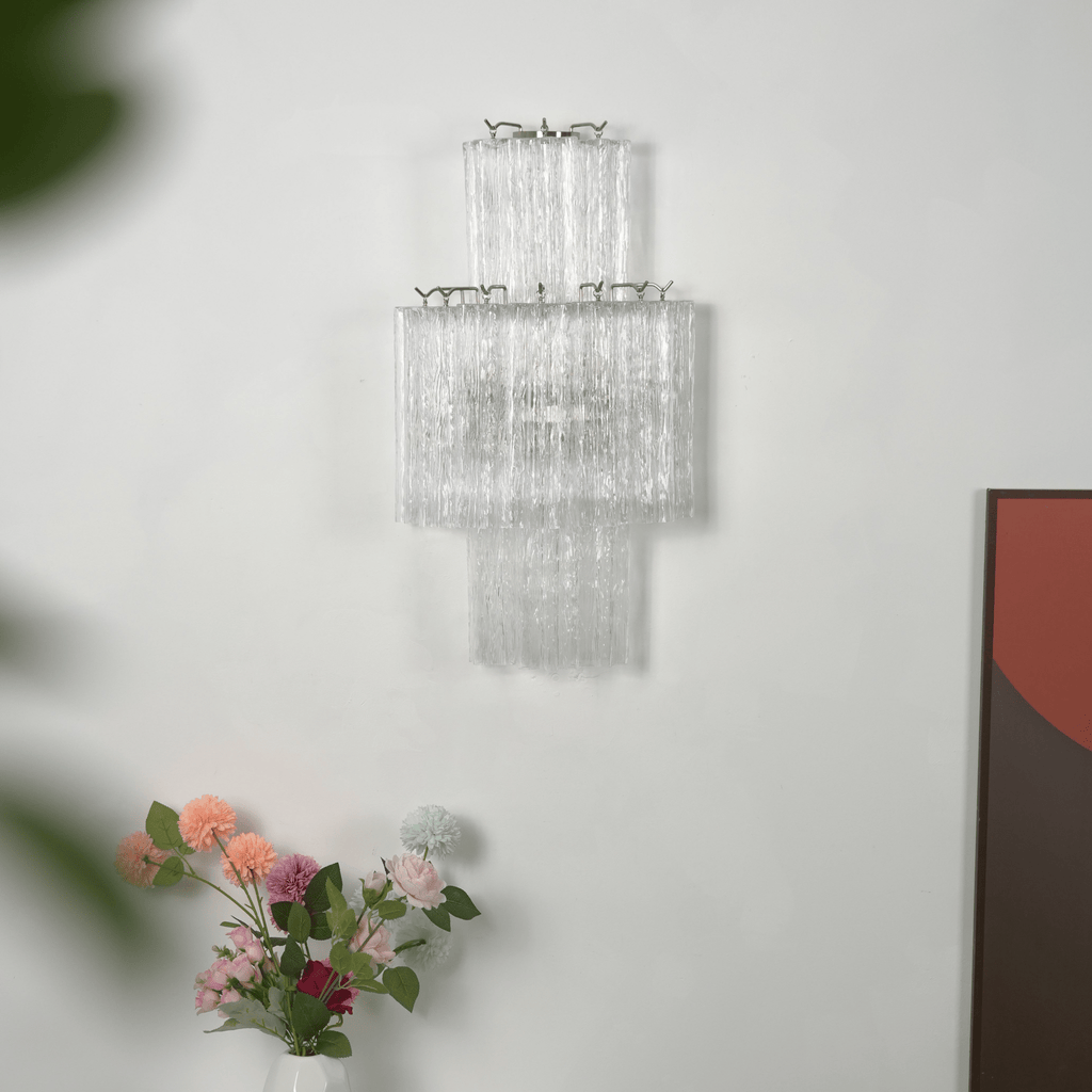 Glacier Tier Murano Glass Wall Light