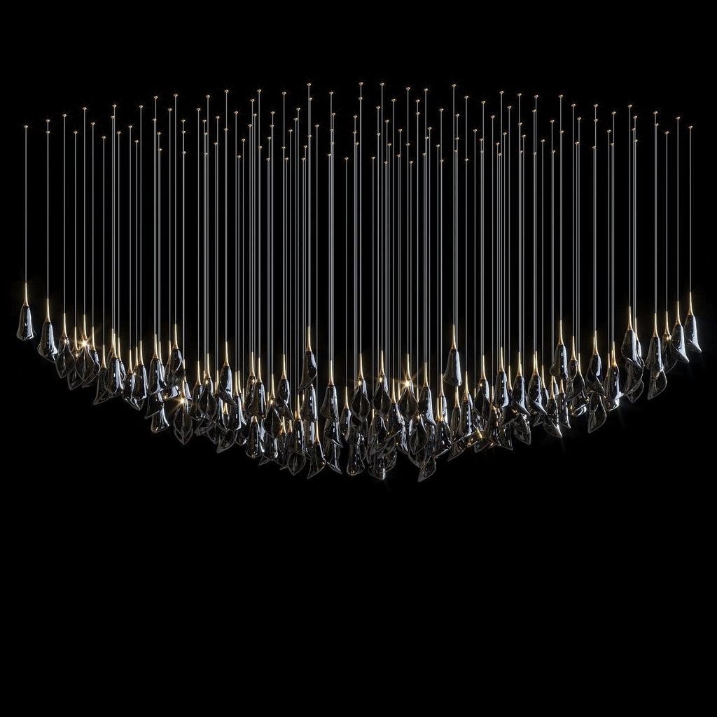 White Petal Drop Chandelier