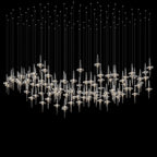 Crystal Icicle Saucer Chandelier