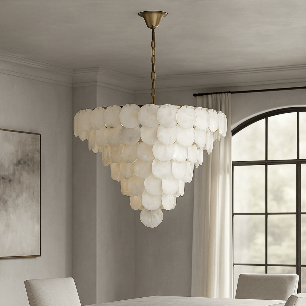 Porto Alabaster Modern Chandelier by Bling Lighting Studio