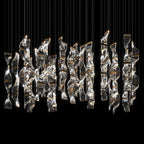 Crystal Twist Panel Chandelier