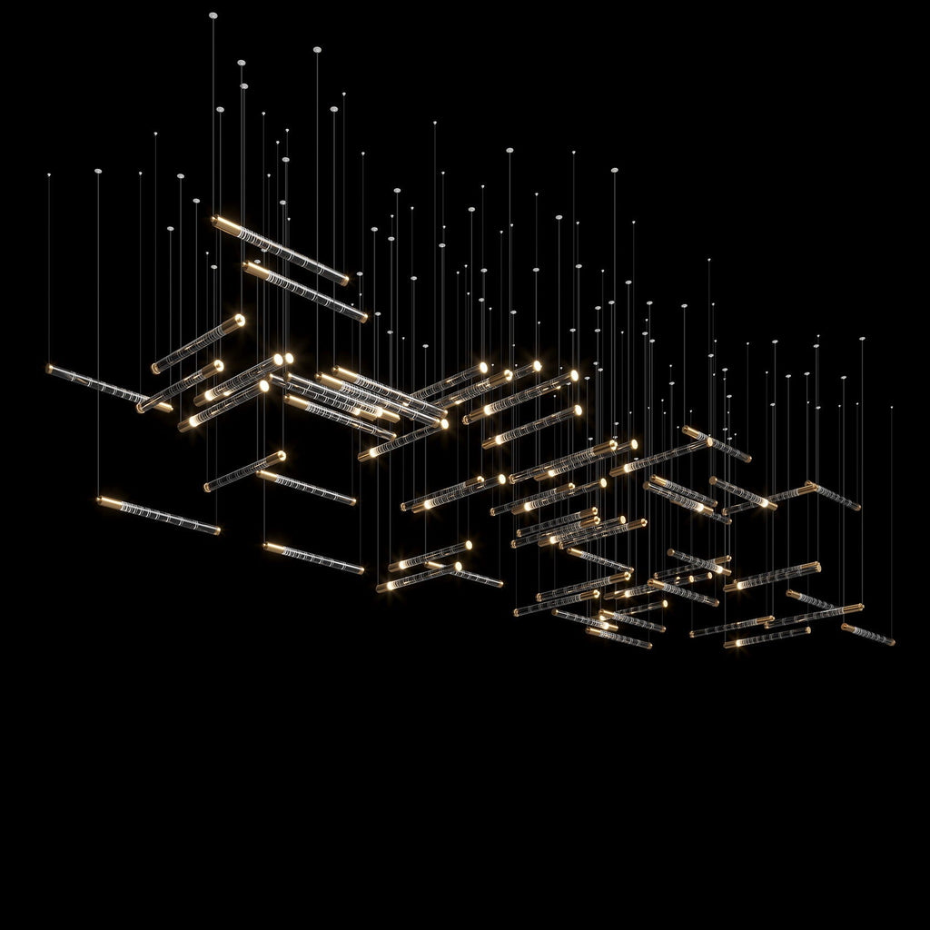 Linear Spark Scatter Chandelier