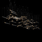 Linear Spark Scatter Chandelier