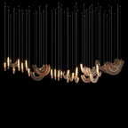 Crystal Fan Arc Chandelier