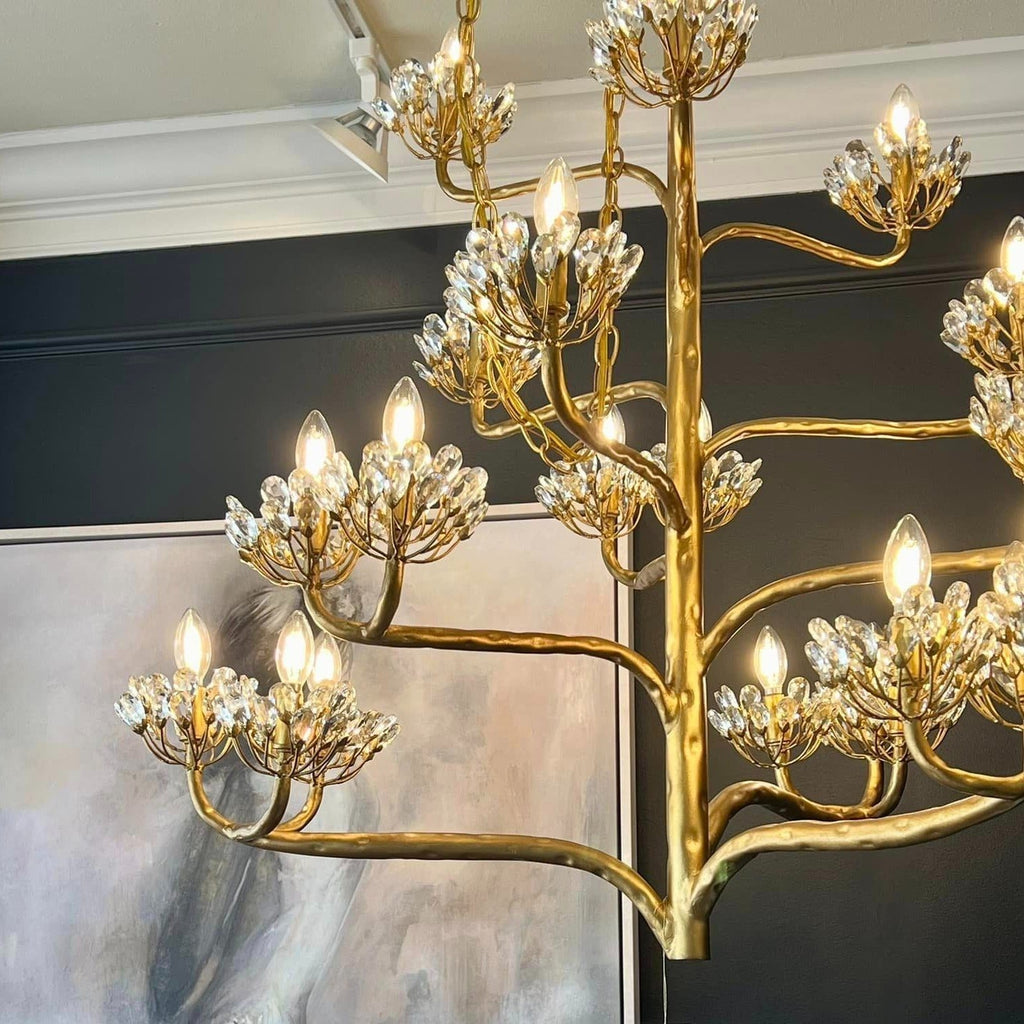 Mina Luxury Branch Flower Chandelier by Bling Lighting Studio