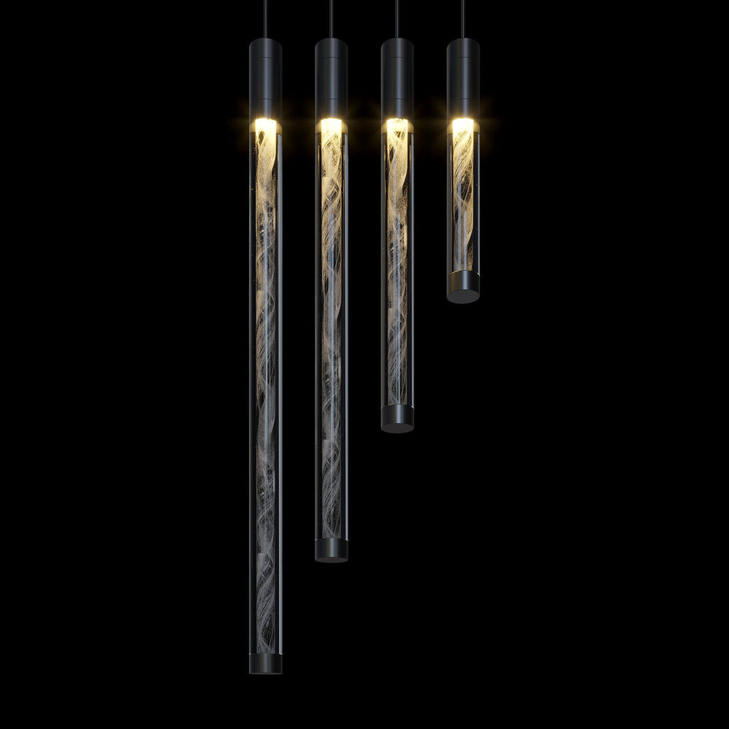 Crystal Beam Grid Chandelier