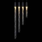 Crystal Beam Grid Chandelier