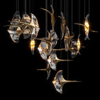 Clear Manta Cluster Chandelier