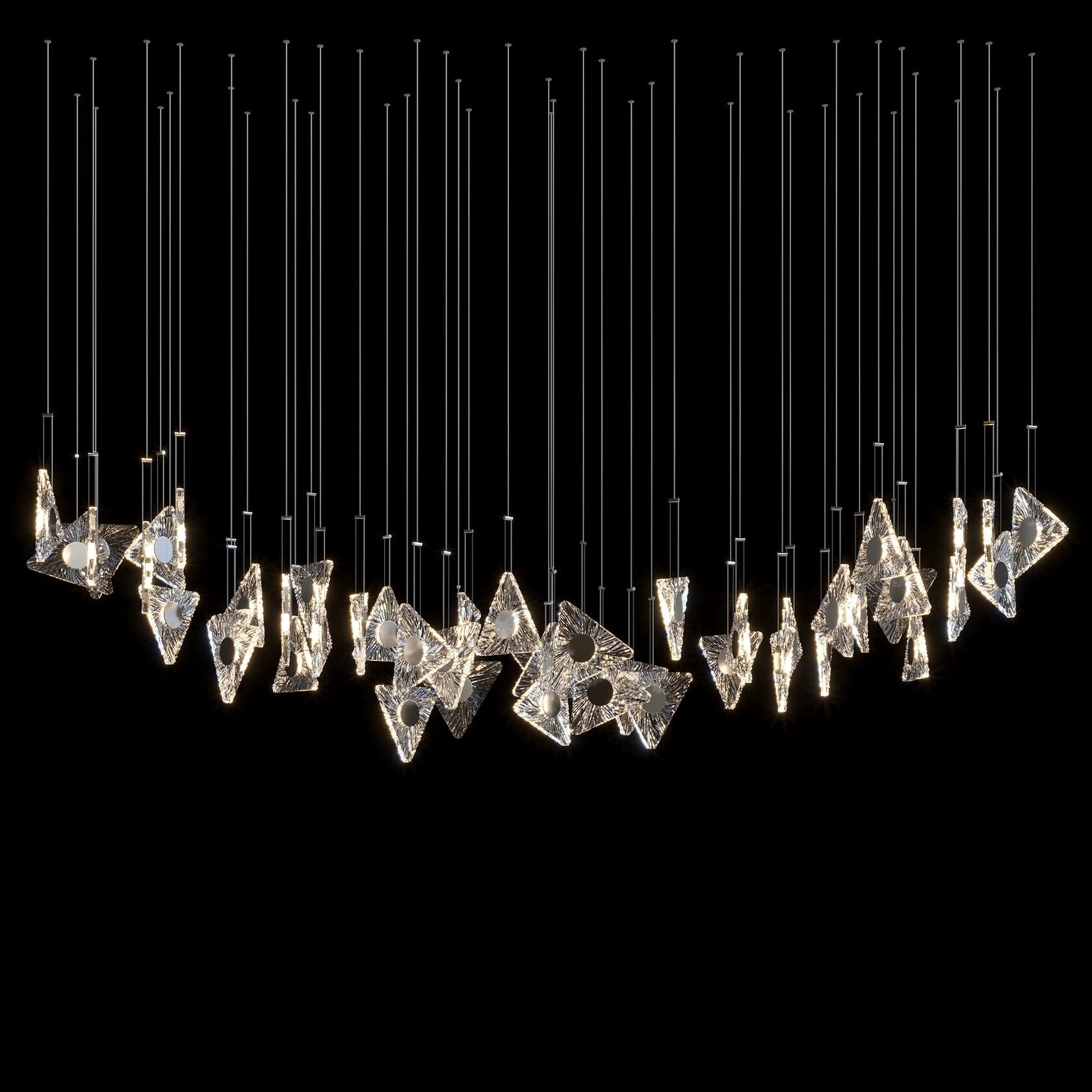 Crystal Bow Cluster Chandelier