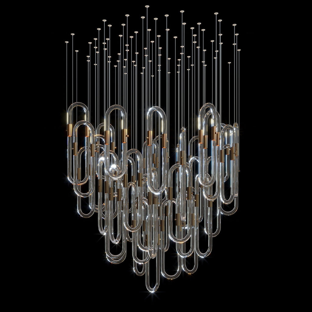 Glass Loop Waterfall Chandelier