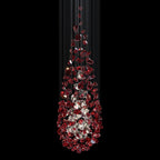 Crimson Crystal Scatter Chandelier