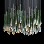 Green Trumpet Cluster Chandelier