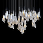 White Petal Drop Chandelier