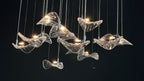 Smoke Manta Cluster Chandelier