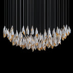 Black Gold Petal Cascade Chandelier