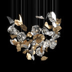 Crystal Leaf Scatter Chandelier