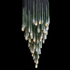 Green Trumpet Cluster Chandelier