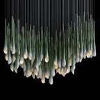Green Trumpet Cluster Chandelier