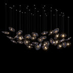 Smoke Glass Lily Cluster Chandelier