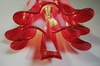 Murano Wall Lamp | 10 Red Petal Glass | Set of 2