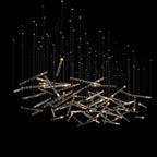 Linear Spark Scatter Chandelier