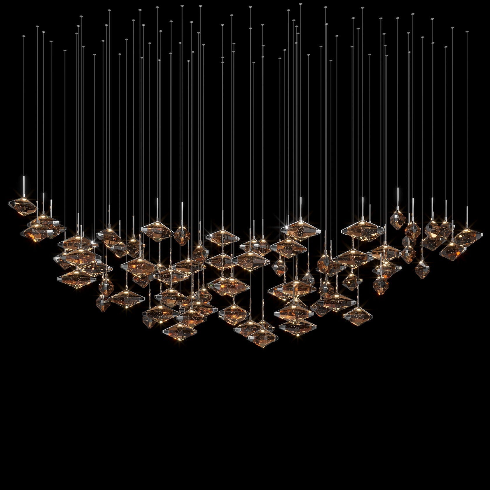 Amber Prism Constellation Chandelier