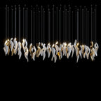 White Gold Calla Cascade Chandelier