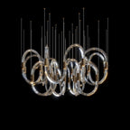 Crystal Ring Rain Chandelier