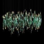 Crimson Flame Cascade Chandelier