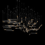 Linear Spark Scatter Chandelier