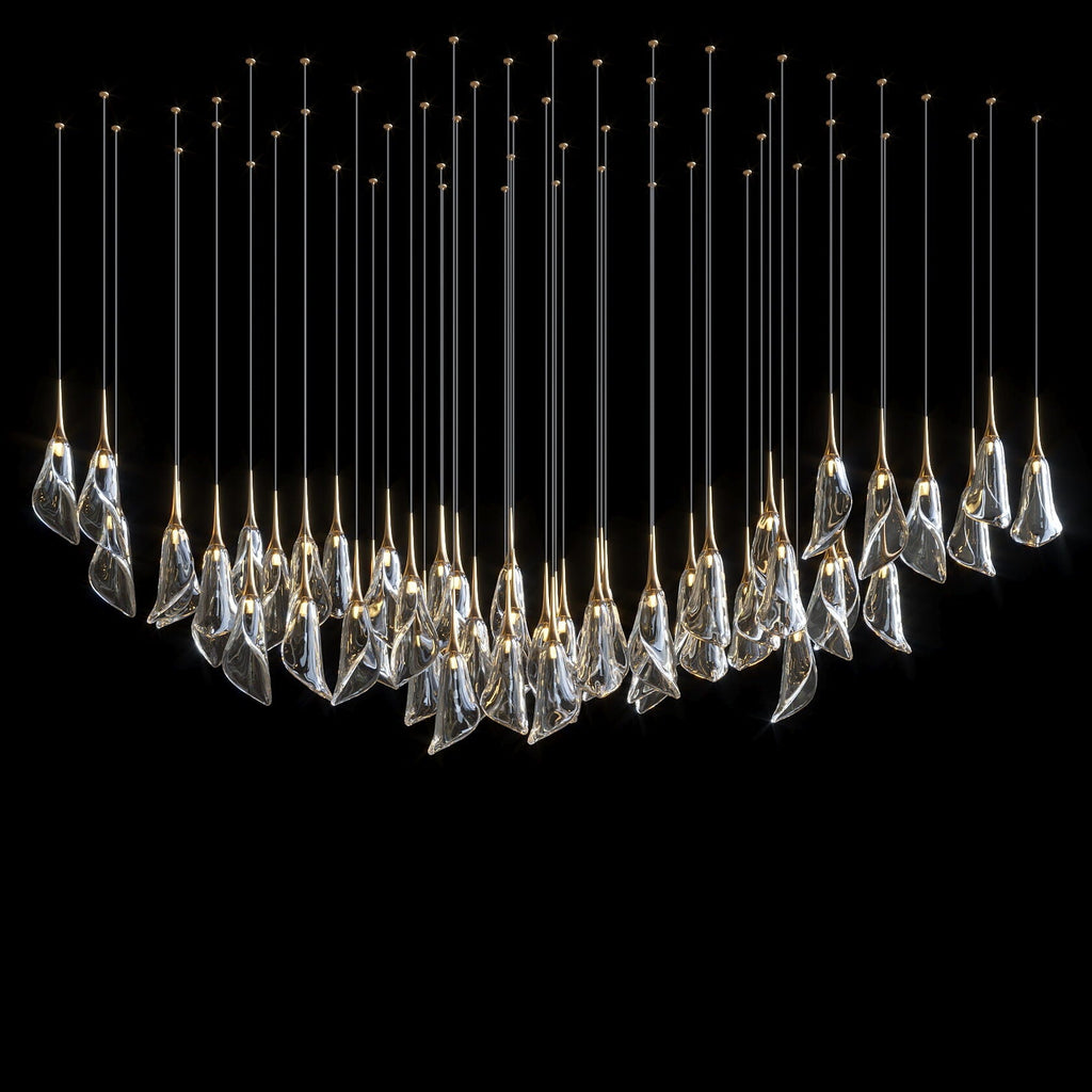Crystal Petal Drop Chandelier
