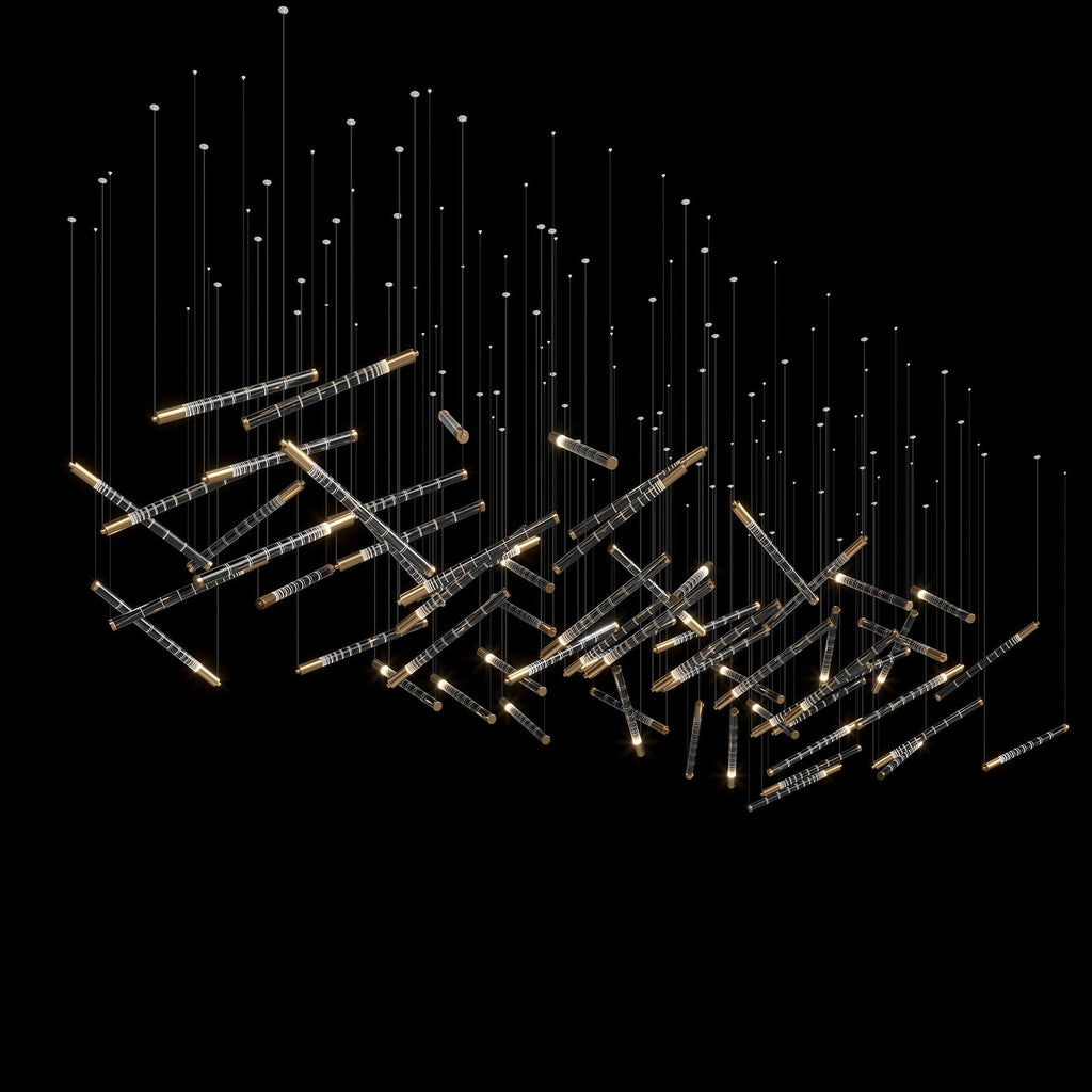 Linear Spark Scatter Chandelier
